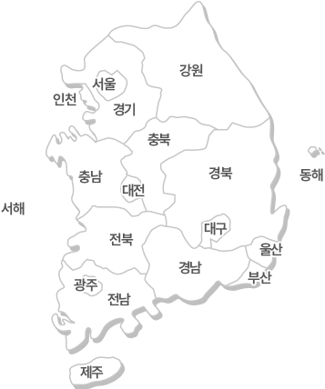 시도회 지역 지도 - 지역을 클릭하여 해당 시도회 교육 일정을 확인하세요